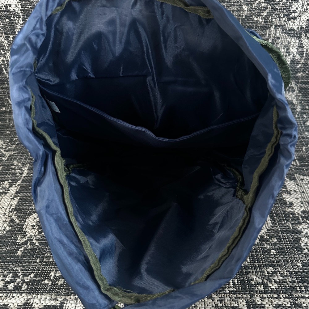 US Navy Blue & Gold Backpack OD Green Military Rucksack Beat Army Style Retro - Picture 6 of 8